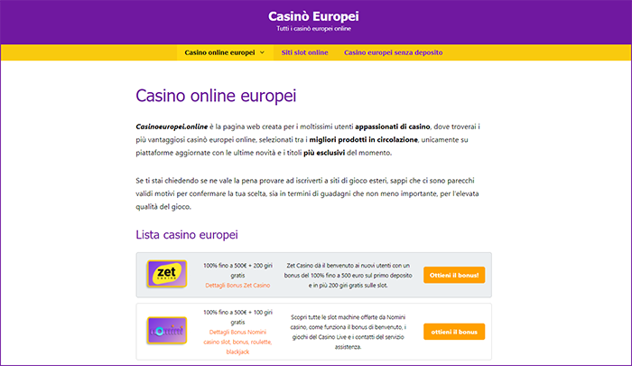 Recensione Casinoeuropei.online