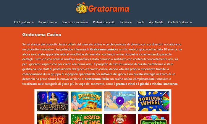 Recensione gratoramamobilecasino.com