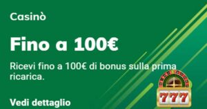 Sisal bonus casino fino a 100€